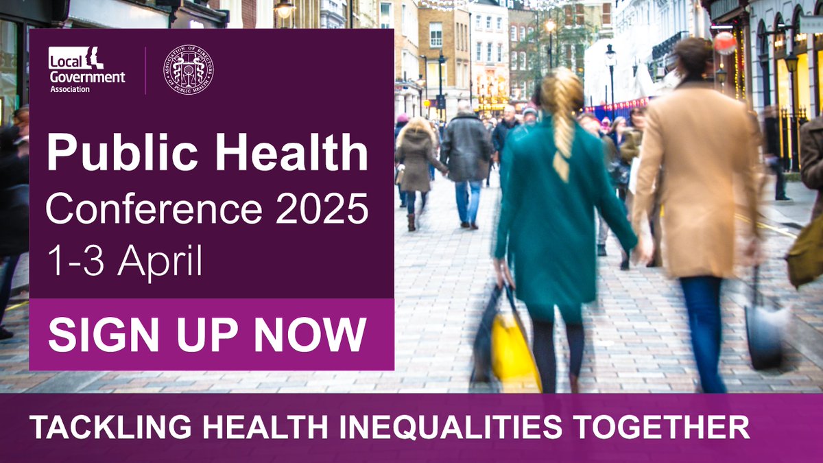 Local Government Association (LGA) (@lgacomms) on Twitter photo How do we tackle health inequalities together?
Join our virtual public health conference 1-3 April with <a href="/ADPHUK/">Association of Directors of Public Health (ADPH)</a> as we explore this topic with the help of expert speakers, including:
🔹 Sir Michael Marmot
🔹 Baroness Anne Longfield
Sign up for free: orlo.uk/d8TPu How do we tackle health inequalities together?
Join our virtual public health conference 1-3 April with <a href="/ADPHUK/">Association of Directors of Public Health (ADPH)</a> as we explore this topic with the help of expert speakers, including:
🔹 Sir Michael Marmot
🔹 Baroness Anne Longfield
Sign up for free: orlo.uk/d8TPu