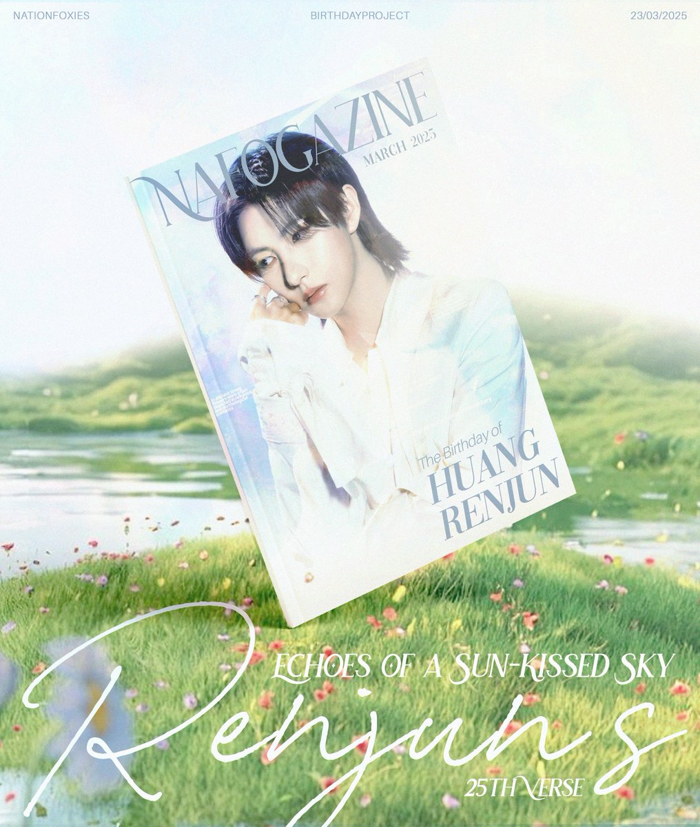 NationFoxies's tweet image. ⠀︎︎︎
⌗ 𝗣𝗮𝗴𝗲 𝟮𝟯-𝟬𝟯   .☁️ ݁˖   Whispering softly with the wind, light illuminates the sky bathed in gold. “𝗘𝗰𝗵𝗼𝗲𝘀 𝗼𝗳 𝗮 𝗦𝘂𝗻-𝗞𝗶𝘀𝘀𝗲𝗱 𝗦𝗸𝘆: 𝗥𝗲𝗻𝗷𝘂𝗻’𝘀 𝟮𝟱𝘁𝗵 𝗩𝗲𝗿𝘀𝗲” emerges as a melody for those who have blossomed with its warmth.
⠀︎︎︎