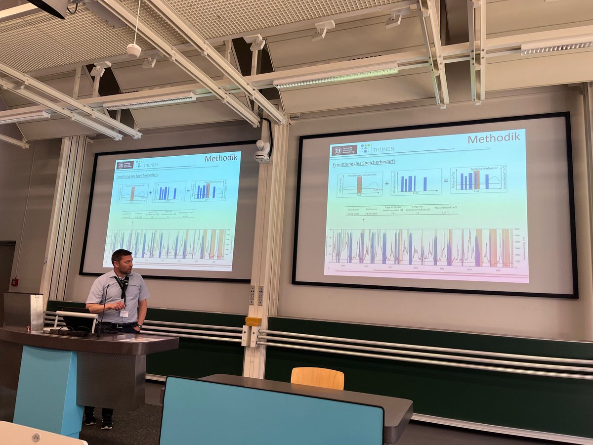 Hannes Müller-Thomy (@hydrohannes) on Twitter photo Thanks for all the positive feedback yesterday regarding my talk on agricultural reservoir dimensioning to face climate change impacts! Really nice question round and discussions afterwards. <a href="/ThuenenClimSoil/">Thünen Coordination Unit Climate Soil Biodiversity</a>
<a href="/HydRiv_LWI/">Hydrology and River Basin Management</a>
#TdH #ClimateChange #hydrology Thanks for all the positive feedback yesterday regarding my talk on agricultural reservoir dimensioning to face climate change impacts! Really nice question round and discussions afterwards. <a href="/ThuenenClimSoil/">Thünen Coordination Unit Climate Soil Biodiversity</a>
<a href="/HydRiv_LWI/">Hydrology and River Basin Management</a>
#TdH #ClimateChange #hydrology