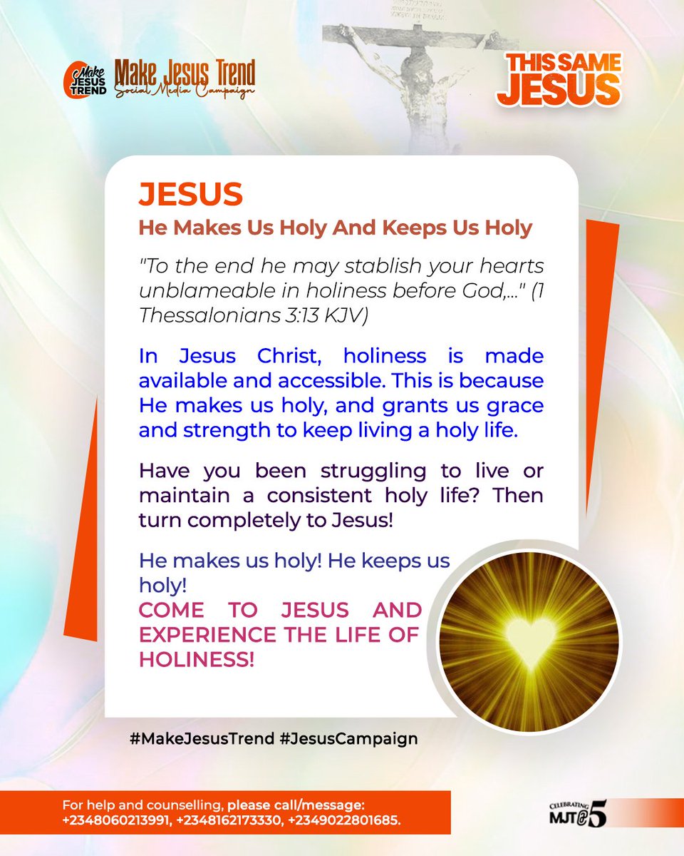 ceo_nourish's tweet photo. JESUS MAKES US HOLY AND KEEPS US HOLY!

Thank You Jesus!!!

#MakeJesusTrend
#JesusCampaign #JHOPE https://t.co/HTJP3yLVRk