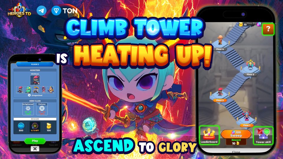 🔥 Ascend to Glory – Climb Tower is Heating Up! 🔥

⚔️ Warriors, it's time to rise! Climb the Tower, battle fierce monsters.👾🚀

⭐️ Collect and earn Tower Tokens to upgrade your Tower Skills
⭐️The more you play, the faster you rise to the top in Leaderboard Tower! 
⭐️Fight