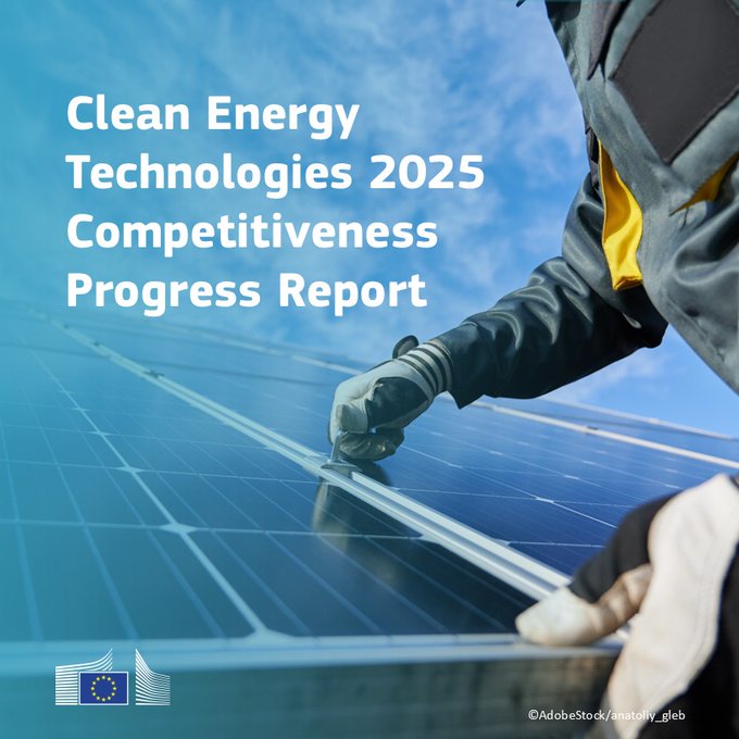 RosalindeEU's tweet image. 📢 Key takeaways from the 2025 Competitiveness Progress Report (CPR)🔍
The clean energy tech market set to hit €1.9T by 2035- EU R&I & industry must stay ahead. Innovation in wind, heat pumps & emerging tech is key for competitiveness & net-zero goals. 👉europa.eu/!w7RvfF