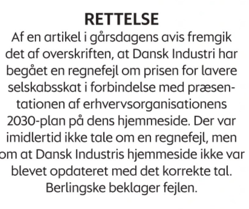 Fejl sker. Og når man laver en, skal man også anerkendes for at rette den. Så tak @Berlingske #dkpol #dkmedier