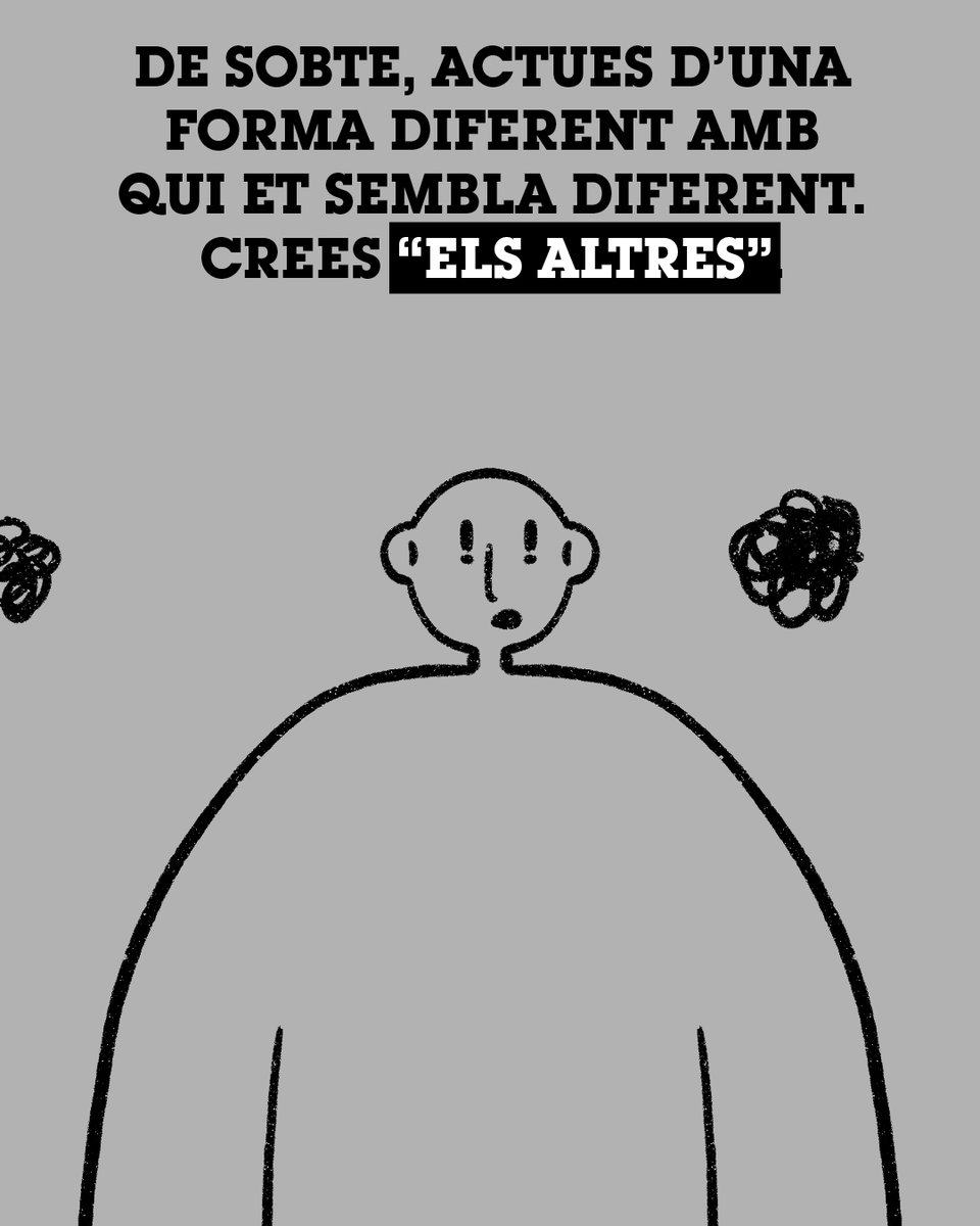 🗓️ Avui, #21M, commemorem el Dia Internacional per a l'Eliminació de la #DiscriminacióRacial.⛔

⁉️ Com s'alimenten els prejudicis racials? La manca de coneixement sobre allò que et sembla diferent genera incertesa i por, fent créixer la idea de "l'altre".