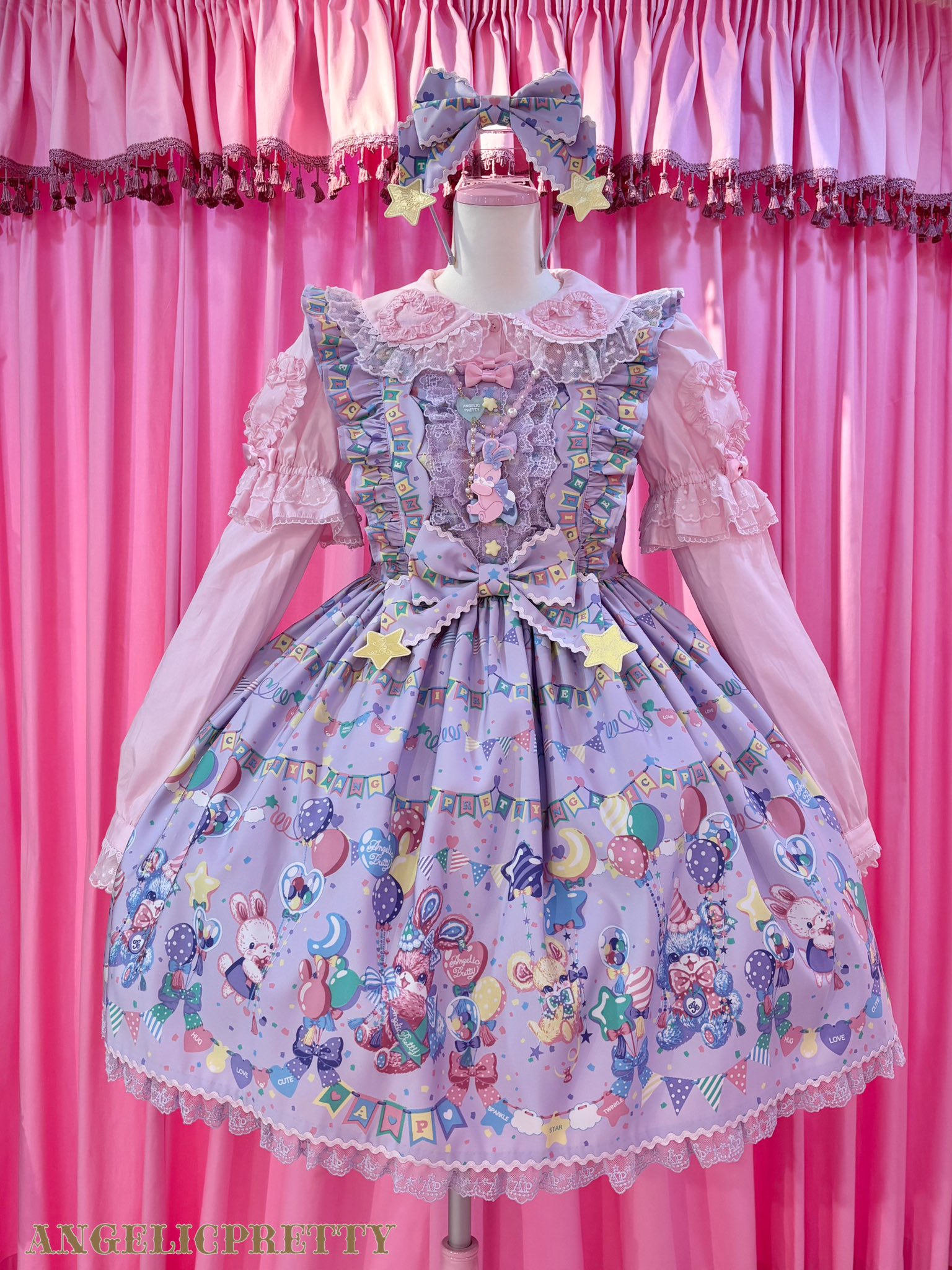Angelic Pretty Happy Garlandジャンスカ+カチューシャ Angelic