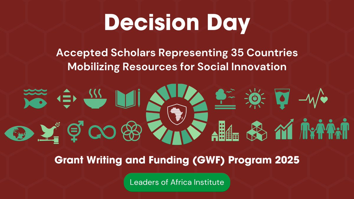 Congratulations to our accepted Grant Writing Scholars 2025! 🎉 Today, we welcome Scholars at the forefront of mobilizing resources for research and social innovation at major institutions, as well as in government, academia, and the startup ecosystem. #grants #funding #research