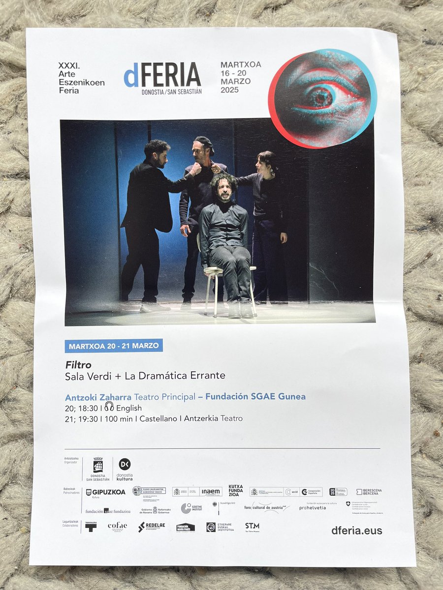 Lan itzela, aktore nabarmenak. Guretzat ezezagun diren gertakarien inguruan eta Uruguain antza onarpenaren zain daudenak//Merece mucho la pena esta obra sobre hechos desconocidos por aquí y faltos de reconocimiento allá 
#dFeria2025
Gaur berriz Antzoki Zaharrean. Joan ikustera