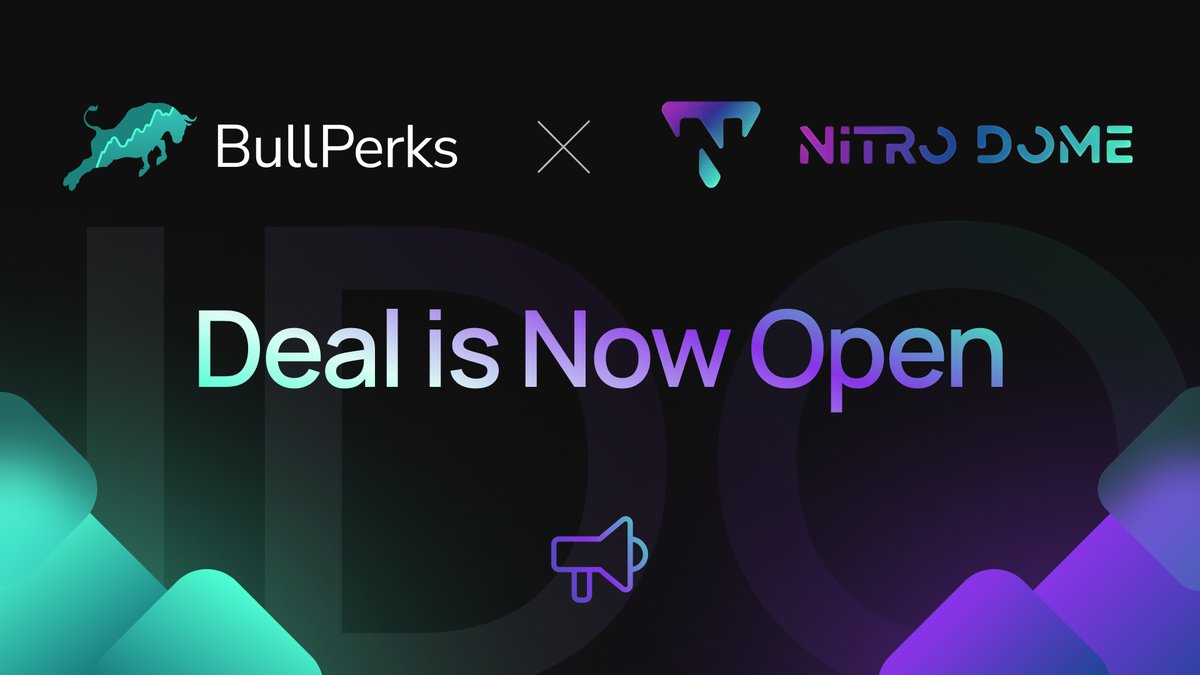 The <a href="/Nitro_Dome/">NitroDome</a> IDO is officially LIVE on BullPerks! 🚀

👉 Join the $NTD IDO deal here: bit.ly/BLP_NTD

NitroDome is bridging Web2 &amp; Web3, giving gamers true control over their assets with AI-powered, cross-chain solutions.