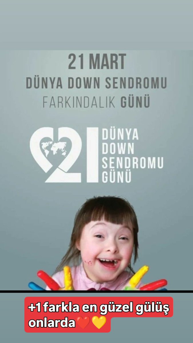 #21MartDownSendromuFarkındalıkGunu ogüzel gülüşünüz, o sıcak kalbiniz, o bitmeyen merhametiniz,. Hepinizi çok seviyorum iyiki varsınız. +1