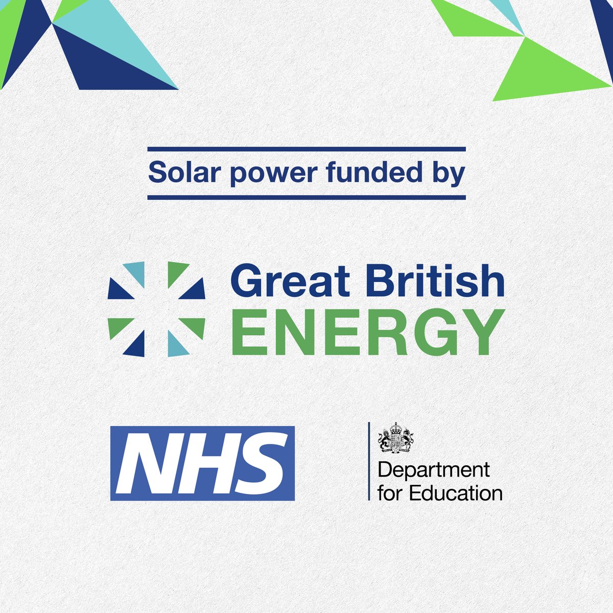 Greener NHS (@greenernhs) on Twitter photo .<a href="/energygovuk/">Department for Energy Security and Net Zero</a> has announced a package of £100 million from Great British Energy for the NHS to install solar power and battery storage solutions, reducing energy costs that can be redirected into frontline care.
Learn more: ow.ly/lwIb50Vm1IL
#GreenerNHS .<a href="/energygovuk/">Department for Energy Security and Net Zero</a> has announced a package of £100 million from Great British Energy for the NHS to install solar power and battery storage solutions, reducing energy costs that can be redirected into frontline care.
Learn more: ow.ly/lwIb50Vm1IL
#GreenerNHS