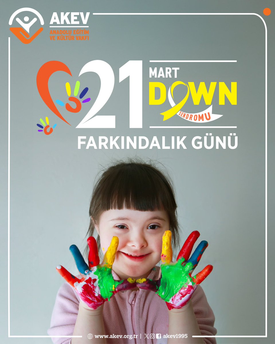 AKEV1995's tweet photo. Anadolu Eğitim ve Kültür Vakfı olarak, her bireyin eşit haklara sahip olduğu, kapsayıcı bir toplum için çalışıyor; Down sendromlu bireylerin yaşamın her alanında yer almasını destekliyoruz.
Fark et, kabul et, destek ol.
#21Mart #DownSendromuFarkındalıkGünü #AKEV https://t.co/vzzwESjSBq