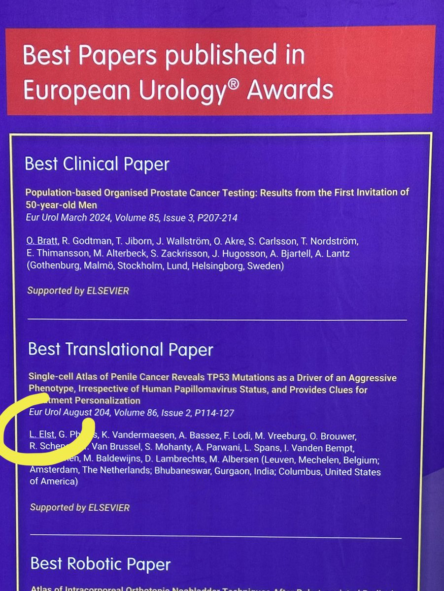 Maarten Albersen (@maartenalbersen) on Twitter photo She’s on a roll! Proud of <a href="/ElstLaura/">Laura Elst</a>’s work in the penile cancer space. Gaining clinically relevant as well as translational insights to improve our patients outcomes towards the future 💪🏻💪🏻💪🏻 <a href="/EAUYAUrology/">EAU Young Academics</a> #eau25 She’s on a roll! Proud of <a href="/ElstLaura/">Laura Elst</a>’s work in the penile cancer space. Gaining clinically relevant as well as translational insights to improve our patients outcomes towards the future 💪🏻💪🏻💪🏻 <a href="/EAUYAUrology/">EAU Young Academics</a> #eau25