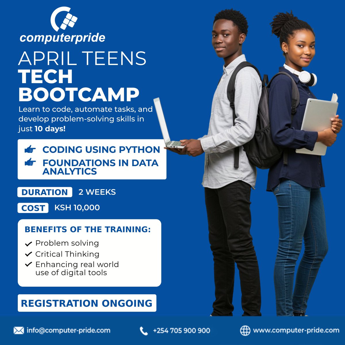 Computer_Pride's tweet image. Instead of endless scrolling, why not get your teenager into tech?
📅 Date: 14th – 24th April 2025
Register here: https://forms.offic#pythonforbeginners
👨🎓 Target Group: High School Students/Teenagers
Hamilton