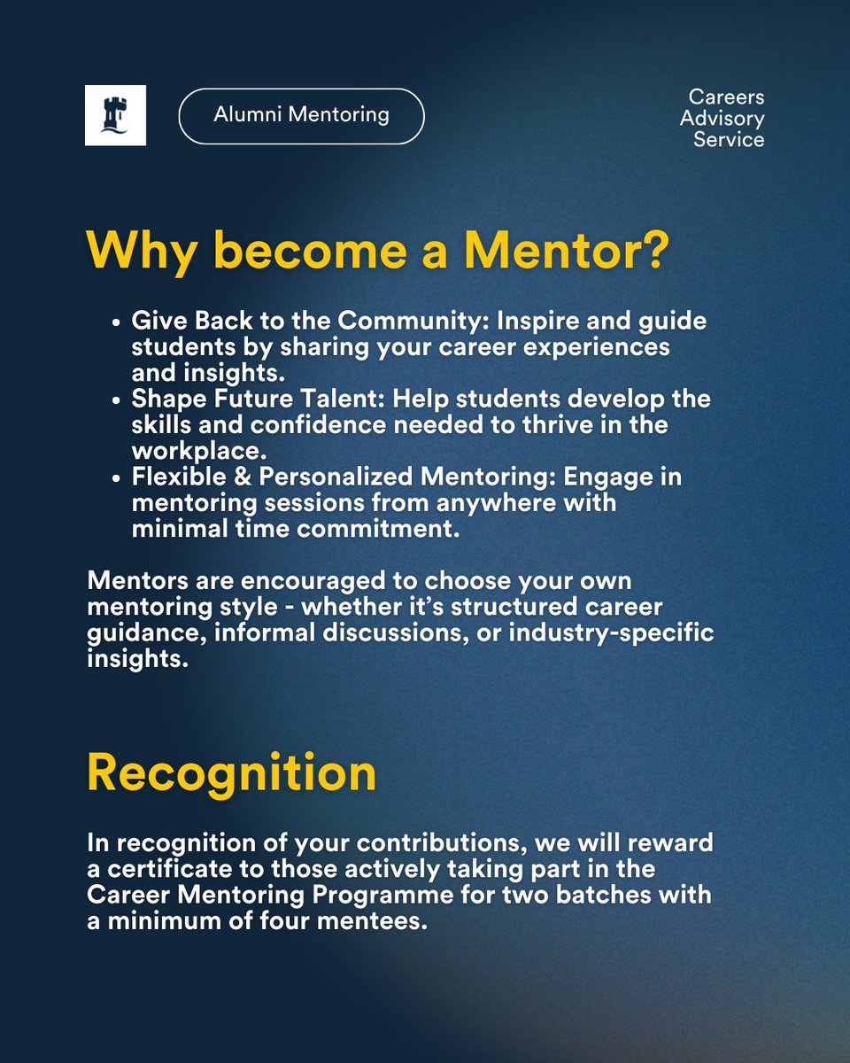 UNM_Alumni's tweet photo. Join us as a mentor in the Summer Career Mentoring programme!​

Register now by scanning the QR code provided or visit https://t.co/gHeSoTacir.​

Deadline: 23 April 2025 https://t.co/piK76LowM9