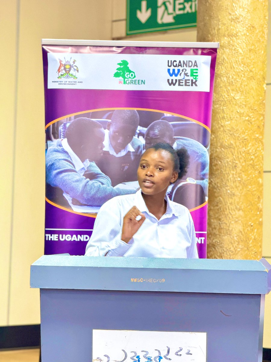 Snapshots of our Secondary School Public Speech finalists at the 8th Uganda Water &amp; Environment Week Debate and Public Speech Competition, as they skillfully delivered persuasive speeches on the vital need to integrate water conservation education into school curriculums.