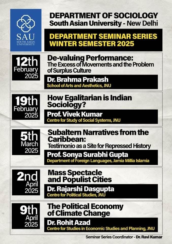 azadrohit's tweet image. In Solidarity with my fellow colleagues, Snehashish and Irfan, and students at @SouthAsianUni
I was invited to deliver a talk on 9th April as a part of the seminar series at the South Asian University (SAU) but I am withdrawing my name from this event.