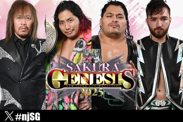njpwglobal's tweet photo. The full card is SET for Sakura Genesis on April 5!

Hirooki Goto vs David Finlay for the world title in the main event!

EVIL vs Tsuji!

United Empire vs LIJ for the tag gold!

Oiwa challenges NEVER Champion Takeshita!

https://t.co/r0xEKBu0uk

#njpw #njSG https://t.co/1wGgGdWtE3