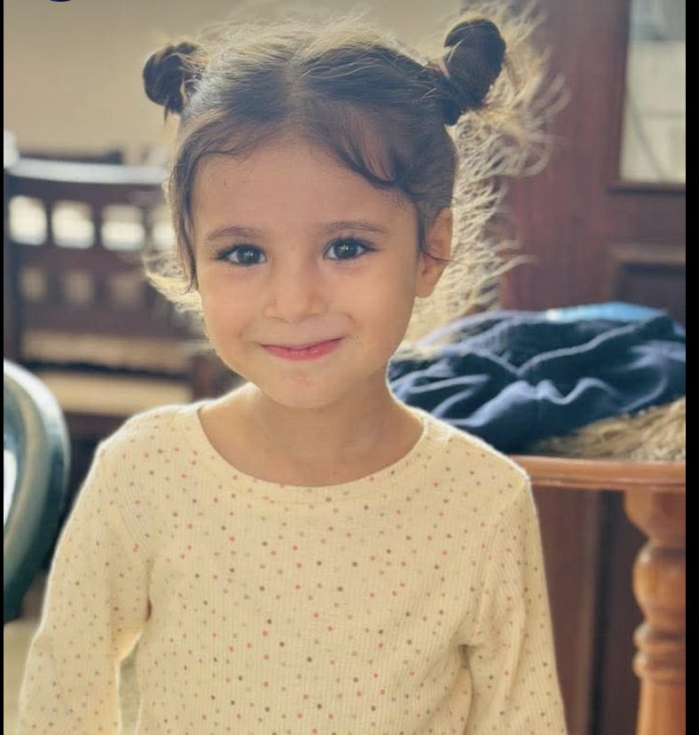 Chronikfr's tweet image. ⭕️ Les enfants de #Palestine continuent d'être tués par Israel. Ici, Naya Kareem Abu Daff, 5 ans.