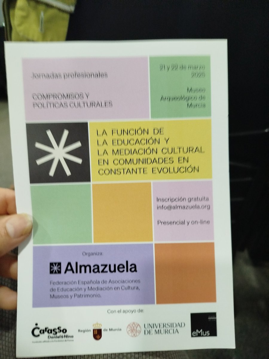 En Murcia en las jornadas de <a href="/almazuela_org/">Almazuela</a>  en el museo arqueológico de Murcia con apoyo de <a href="/fdnc_es/">Fundación Daniel y Nina Carasso</a> @universidadmurcia