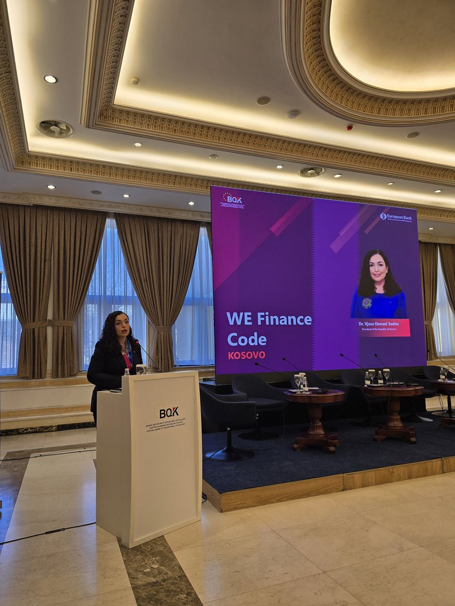 When women are given equal opportunities to thrive societies thrive <a href="/VjosaOsmaniPRKS/">Vjosa Osmani</a> #WEFinanceCode #LaunchinKS