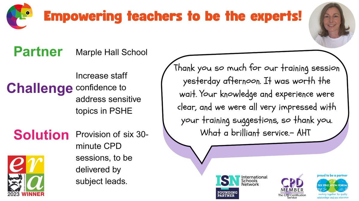 chameleonpde's tweet image. Great to be delivering some training direct to one of our amazing partner schools @MarpleHall⭐️
 this week, and even better to hear it went down so well! Thanks again to Rick and all the team- keep up all your fantastic work in PD! 🙌 
#CPD #PSHE #edchatuk #edutwitter