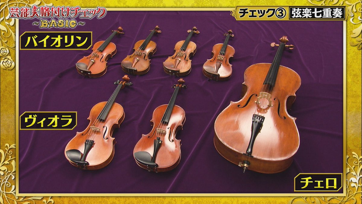 チェック③『弦楽七重奏』🎻

不正解の楽器は弦が半分😱
どちらが高級楽器の演奏だと思いますか？

#前川清 さん
#藤木直人 さん
#佐々木希 さん #神尾楓珠 さん
#北山宏光 くん
#内田篤人 さん
#森香澄 ちゃん #ゆうちゃみ ちゃん
#稲田美紀 さん #熊元プロレス さん

#格付けチェック #紅しょうが