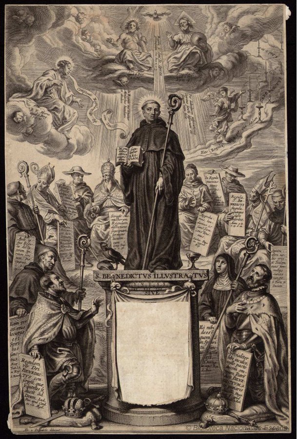 Hoy se celebra San Benito de Nursia, patrón del Cuerpo Facultativo de #Archiveros, #Bibliotecarios y #Arqueólogos, que falleció el 21 de marzo del año 547. Es también patrono de Europa y de ingenieros, arquitectos y espeleólogos.

¡Felicidades!🥳

🔗bdh-rd.bne.es/viewer.vm?id=0…