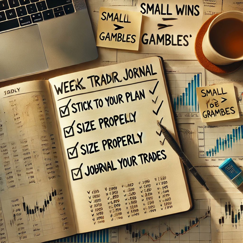 Swift__Trades's tweet image. 🎯 Weekly Goal Check
Did you:
✅ Stick to your plan?
✅ Size properly?
✅ Journal your trades?
Small wins &amp;gt; big gambles
#FridayCheckIn #TraderRoutine #Discipline