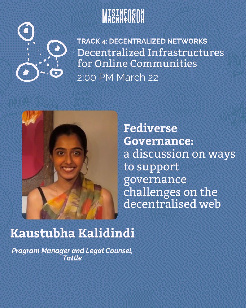 tattlemade's tweet image. Meet Our #MisinfoCon 2025 Speakers!
Join us in Bengaluru for our lightning talks to learn more about
馃挕Decentralized Infrastructures for Online Communities
馃挕Polarization and Public
See you soon!