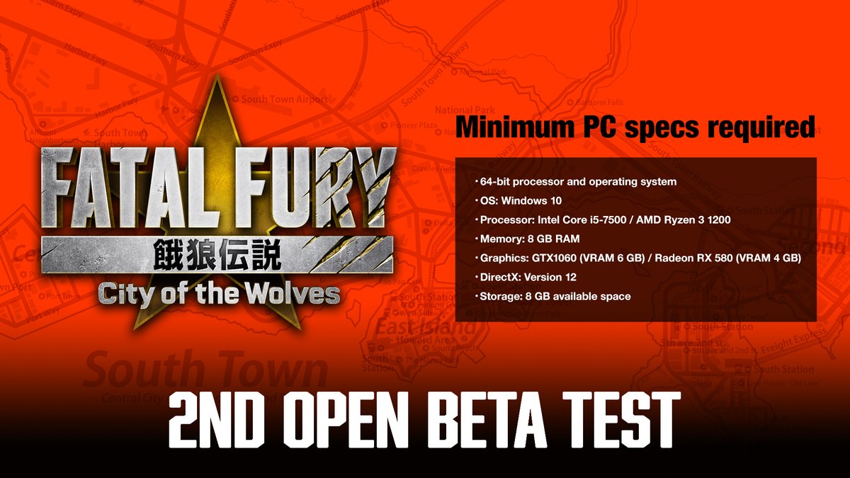 📢The 2nd Open Beta kicks off Mar 26 at 10 PM PDT!⚡️

Make sure to check out the minimum PC specs required below if you're planning to join the Open Beta!👇

🗓️Period: Mar 26 (10 PM PDT) – Mar 31 (1 AM PDT)
🎮Platforms: PS5 / PS4 / Xbox Series X|S / Steam

#FatalFury #CotW