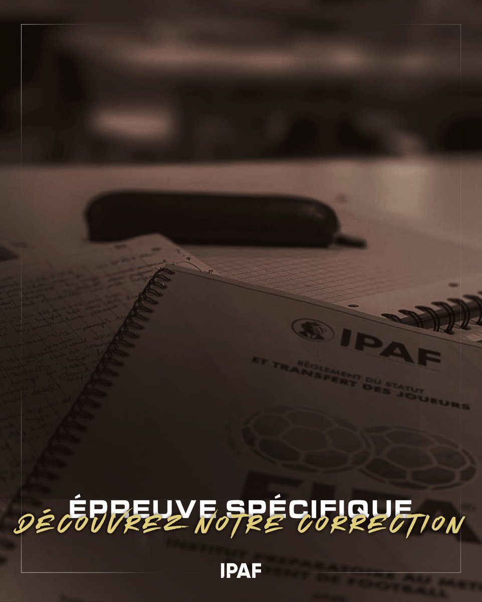 IPAFofficiel's tweet photo. Ce jeudi 20 mars 2025, la Fédération Française de Football organisait l'épreuve spécifique de l'examen d'agent de joueur de football.

Comme à son habitude, l'équipe IPAF propose une correction complète https://t.co/1Ghk9PWkHj https://t.co/auQ52np15u