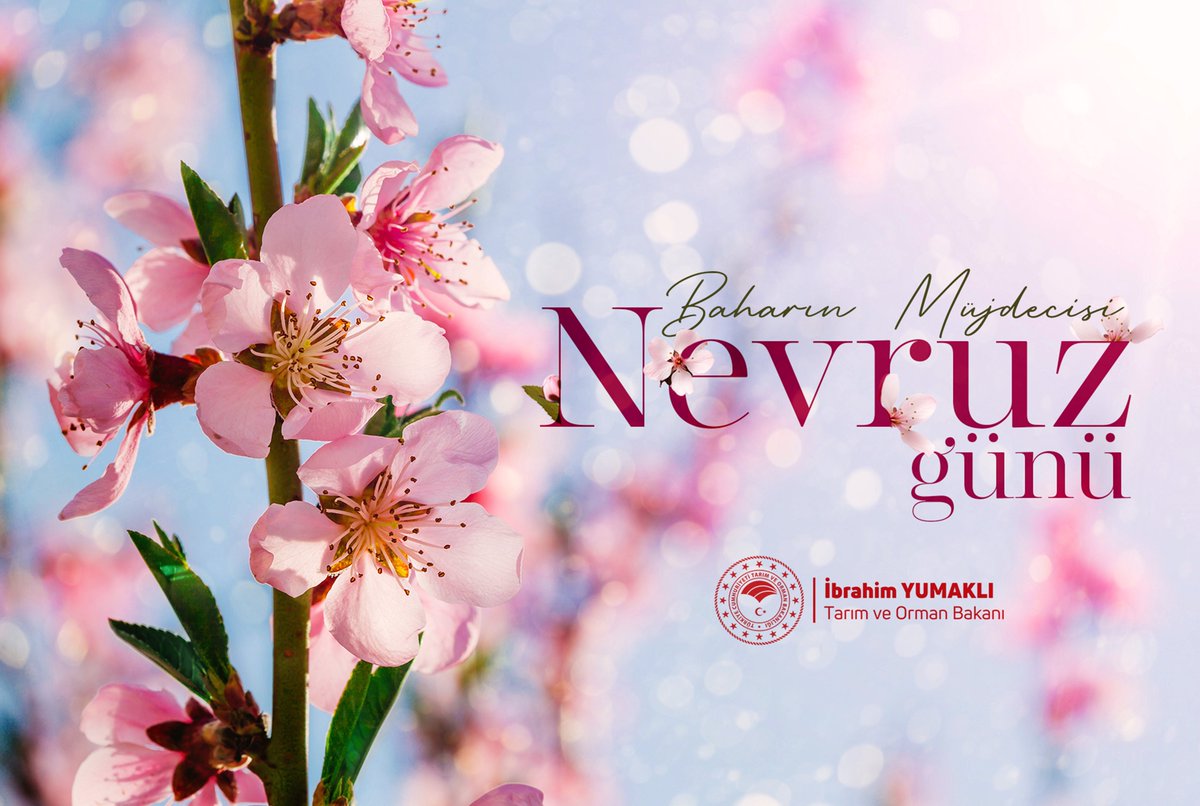 🍃 Toprak uyanır, doğa yenilenir, umutlar filizlenir...

Baharın müjdecisi #NevruzBayramı’nın kardeş coğrafyalarımıza barış ve huzur getirmesini temenni ediyorum.

Nevruz Bayramı kutlu olsun.