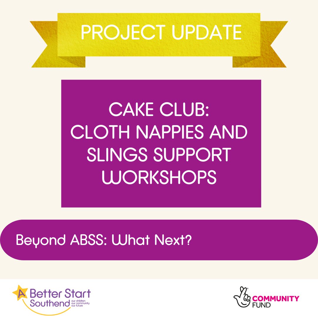 From 31st March 2025, ABSS funding of Cake Club’s Nappy and Slings Support service will end, due to the end of the ABSS grant. Learn more about future support here: 
abetterstartsouthend.co.uk/cloth-nappy-wo…
<a href="/CityFamilyCIC/">City Family</a> <a href="/savs_southend/">SAVS</a>  #BeyondABSS
