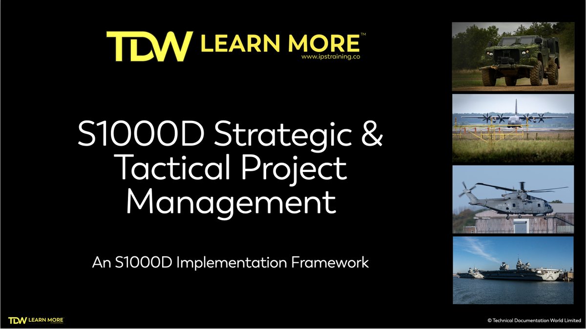 TechDataWorld's tweet image. Mike has developed a strategic & tactical framework for S1000D Project Managers! Manage stakeholders, streamline workflows, drive project success & much more! Contact TDW for more information.