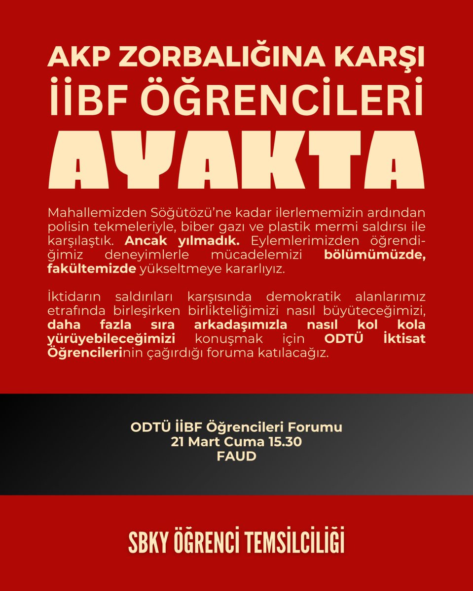 🟥 İİBF Öğrencileri boykot forumu düzenliyor!