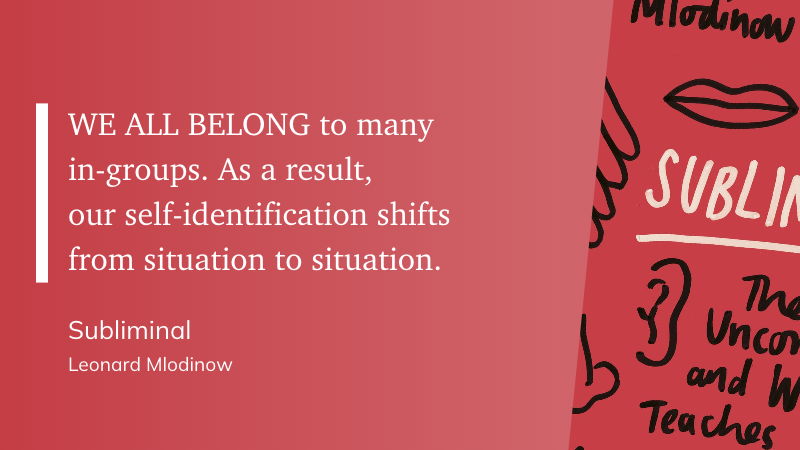 "We all belong to many in-groups. As a result, our self-identification shifts from situation to situation." #QOTD via <a href="/readwise/">Readwise</a>