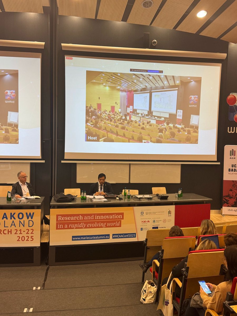 Mariecurie_alum's tweet image. We are now discussing how Europe can enhance competitiveness and remain at the forefront of research and innovation at the plenary session of #MCAAConf2025! 🔍