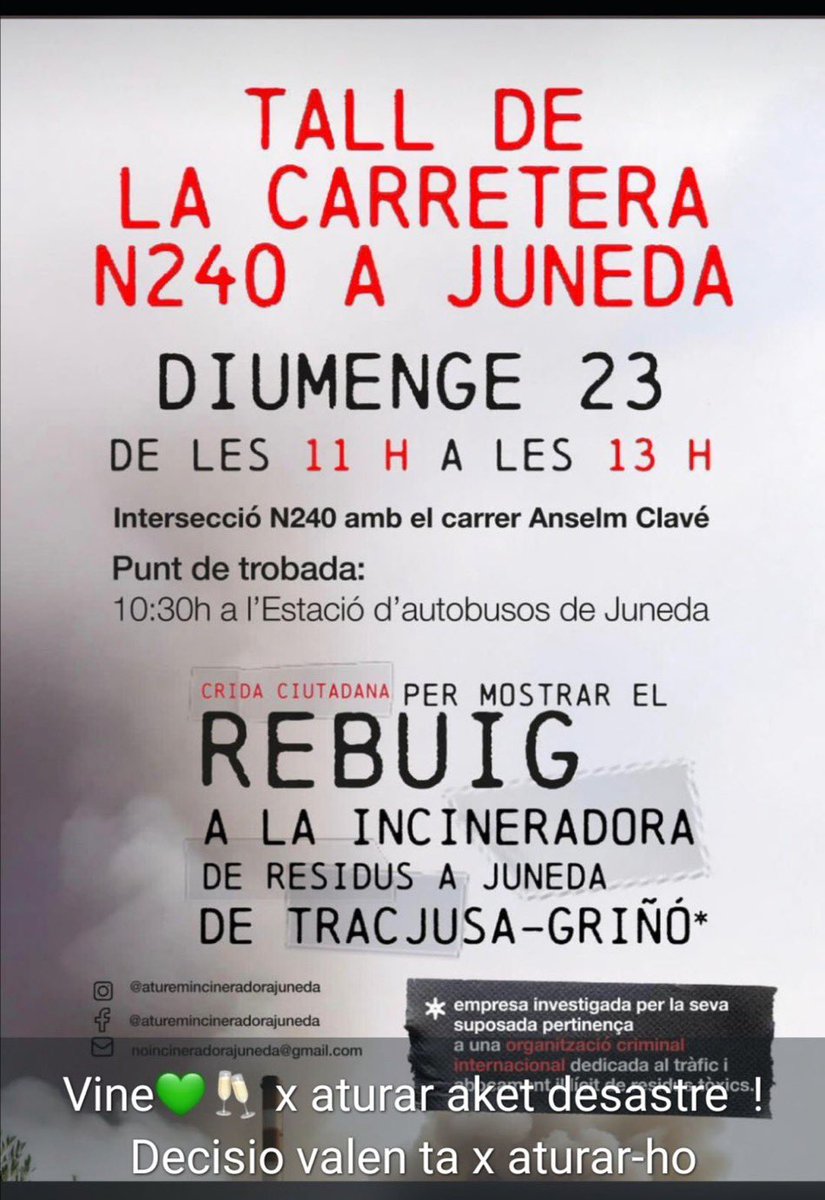 EVimbodi's tweet image. A la #Conca tenim memòria dels riscos sanitaris i ambientals de plantes com aquesta. Que pot afectar també la salut de la nostra comarca. Per això ens solidaritzem amb les #Garrigues i diem NO a la nova #Tracjusa