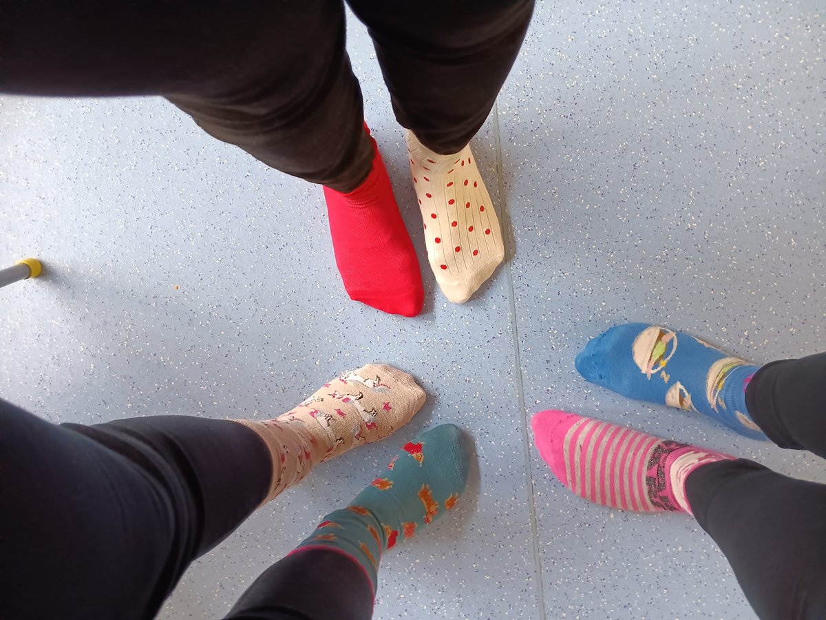 Staff are also wearing odd socks for Down Syndrome Awareness Day #oddsocksday #DownSyndromeAwareness