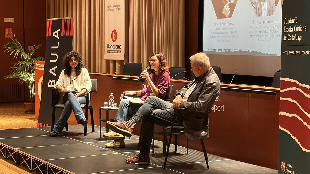 FECC (@fecccomunicacio) on Twitter photo Cap a una lA ètica i cívica a l'escola: utopia o realitat? Ho debatim a la taula rodona amb <a href="/Liliana_ArroyoM/">@Liliana_ArroyoM@mastodon.social</a> i Manel Sanromà, moderada per <a href="/MontseTIC/">Montse Ballestero</a>, en la jornada Impulsant l’educació amb robòtica, IA i 3D a <a href="/BlanquernaFPCEE/">Blanquerna FPCEE</a> Cap a una lA ètica i cívica a l'escola: utopia o realitat? Ho debatim a la taula rodona amb <a href="/Liliana_ArroyoM/">@Liliana_ArroyoM@mastodon.social</a> i Manel Sanromà, moderada per <a href="/MontseTIC/">Montse Ballestero</a>, en la jornada Impulsant l’educació amb robòtica, IA i 3D a <a href="/BlanquernaFPCEE/">Blanquerna FPCEE</a>
