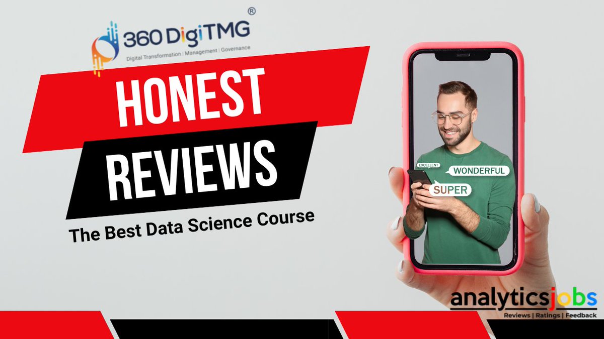 analyticjob's tweet image. 📢 Ajali Tandon Shares Their 360DigiTMG Experience!

Are you thinking of enrolling in 360DigiTMG’s Data Science course? 🤔 Check out real student reviews before making a decision!

🔗 Read honest feedback here: zurl.co/xuv68

#DataScience #360DigiTMG #analyticsjobs