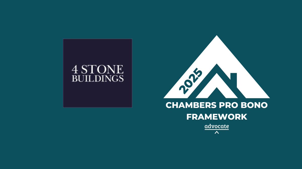 WeAreAdvocate's tweet image. We are delighted to have @4StoneBuildings on board with the Chambers Pro Bono Framework for 2025! 🎉

Thank you for extending your Chambers' dedication to supporting access to justice.

Find out more about making a pro bono impact through #TheFramework: bit.ly/3xtZ2Cj