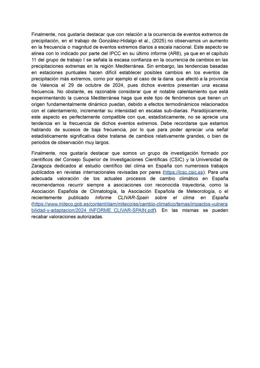 Compartimos un texto divulgativo del Laboratorio de Climatología y Servicios Climáticos (LCSC) en el que se despejan algunas dudas surgidas a raíz de la publicación de dos estudios sobre la evolución reciente del #clima en España.
