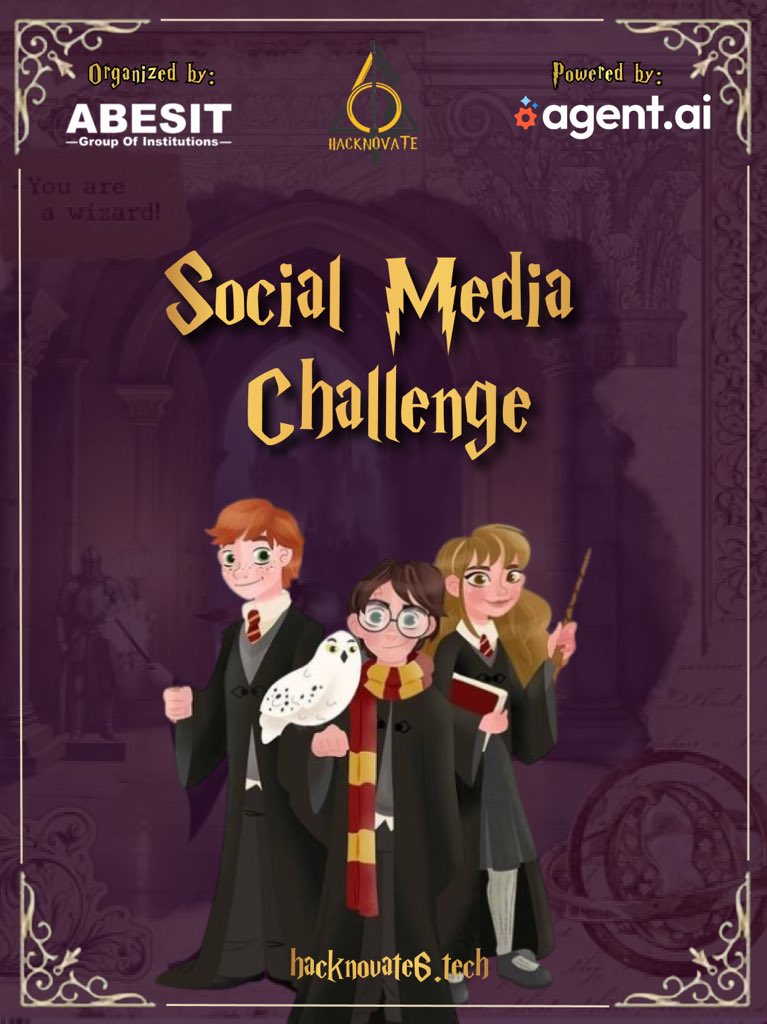 hacknovate's tweet photo. 🚀✨ Hacknovate 6.0 Social Media Contest is LIVE! 🏆🎉

📢 How to enter?
✔ Follow us 📲
✔ Post a creative meme, reel, or image &amp; tag us 📸
✔ Use event hashtags 🏷️
✔ Original content only! 🚫
✔ More engagement = higher chances of winning! 🔥

#Hacknovate6 #MagicCodeAchieve https://t.co/E1eDVRbE1I