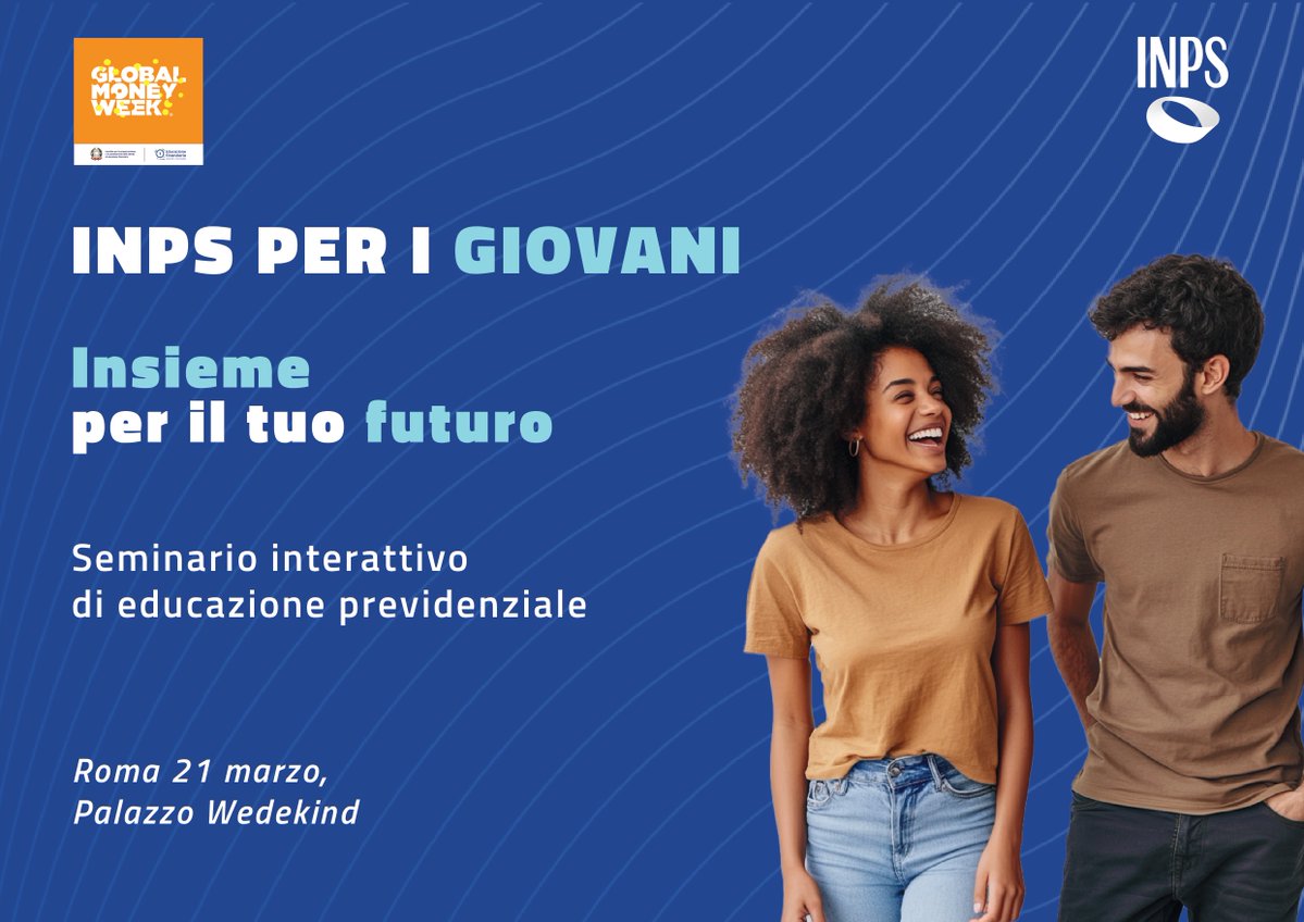 INPS (@inps_it) on Twitter photo È in corso a Palazzo Wedekind l'evento "INPS per i giovani: insieme per il tuo futuro" in occasione della <a href="/GlobalMoneyWeek/">Global Money Week</a> 2025.
Un seminario rivolto ai giovani sull'educazione previdenziale
Inps Comunica È in corso a Palazzo Wedekind l'evento "INPS per i giovani: insieme per il tuo futuro" in occasione della <a href="/GlobalMoneyWeek/">Global Money Week</a> 2025.
Un seminario rivolto ai giovani sull'educazione previdenziale
Inps Comunica