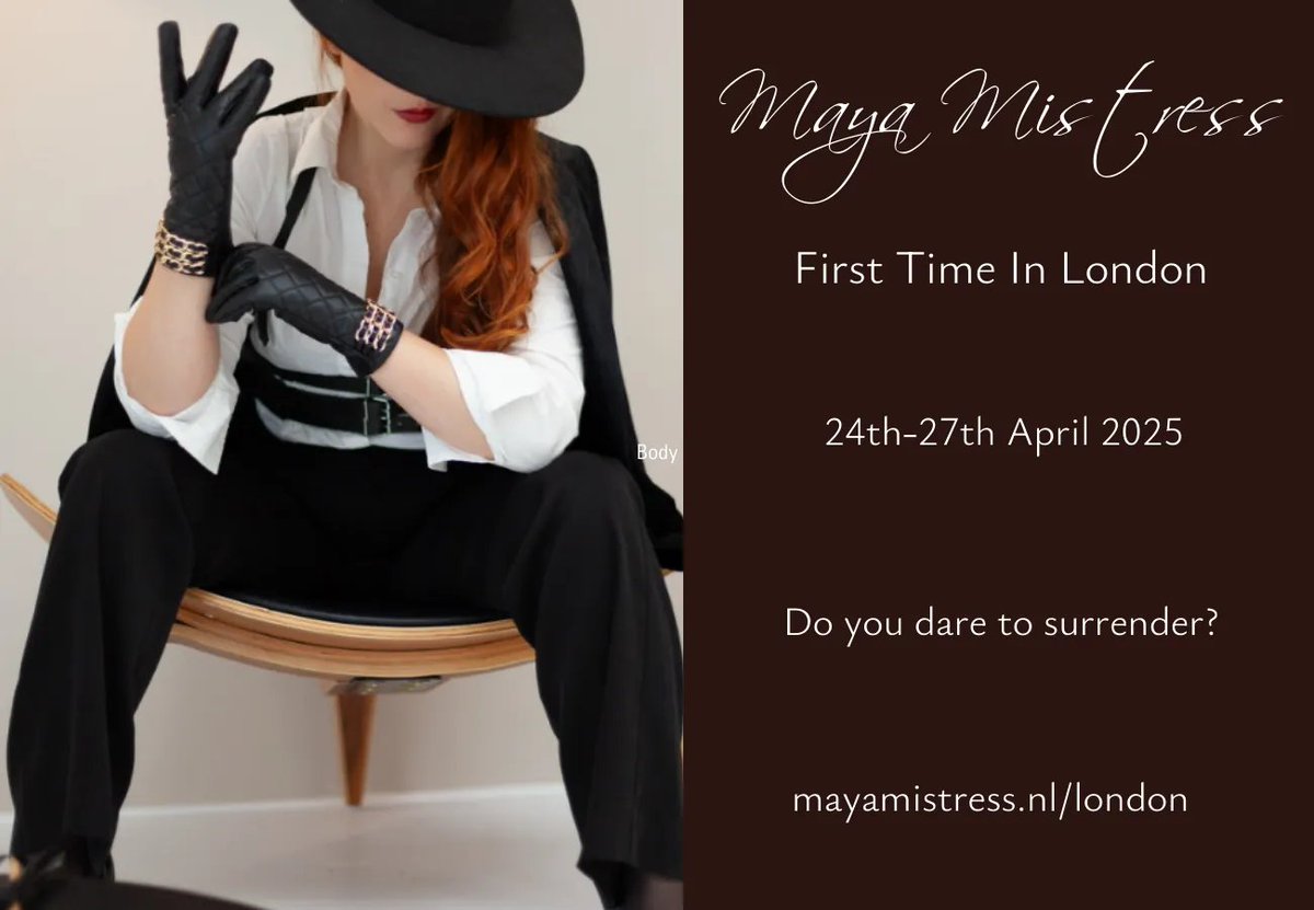 Hi London... You better be getting ready for me. 
See you soon!

mayamistress.nl/london