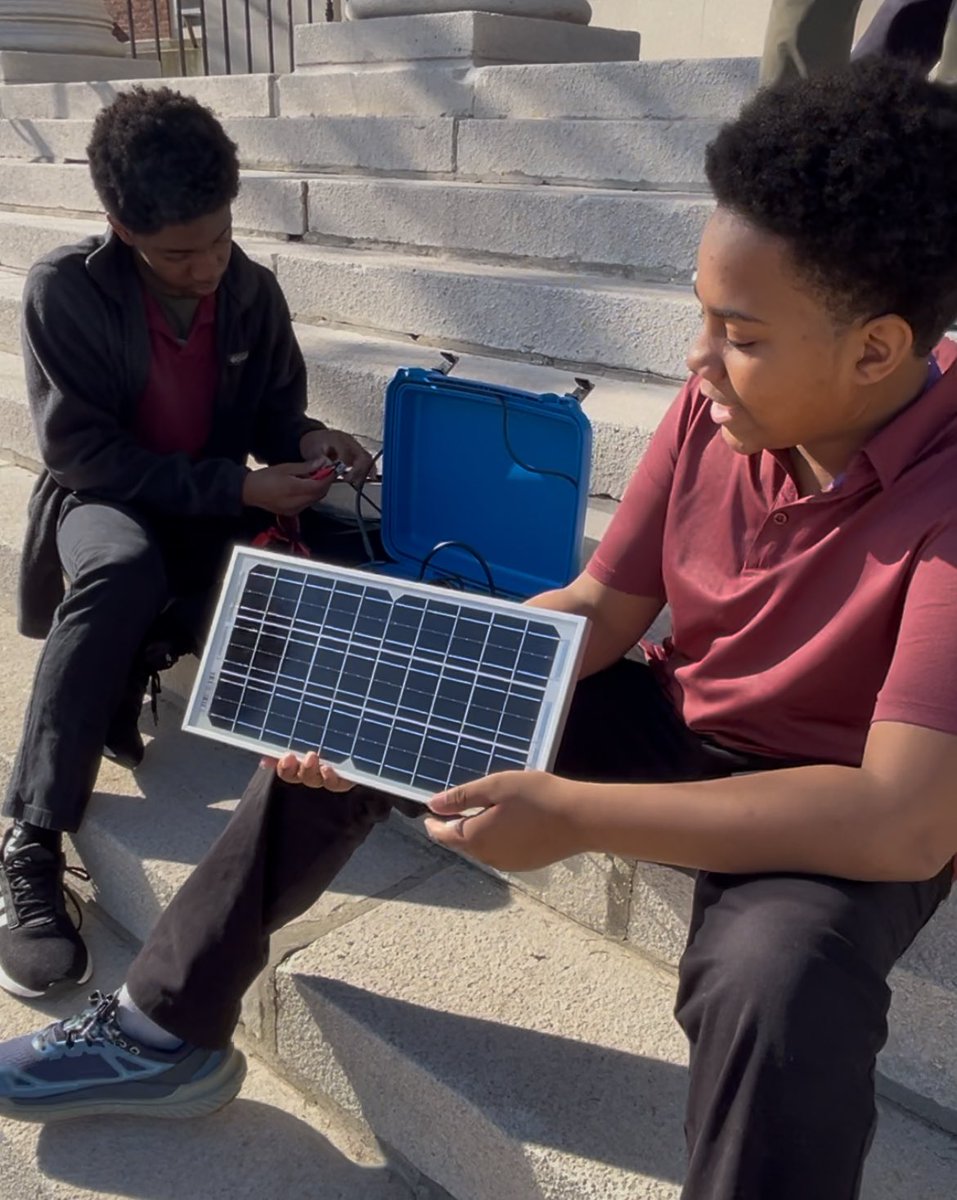 OrangePrep's tweet photo. Marking Period 3 is in full swing! Our students are delving into their work and hands on projects that foster collaboration,  creativity and curiosity! Ss in computer science class are building a solar panel suitcase to be sent to a country that is less fortunate. Stay tuned! https://t.co/yRJuO7GEMs