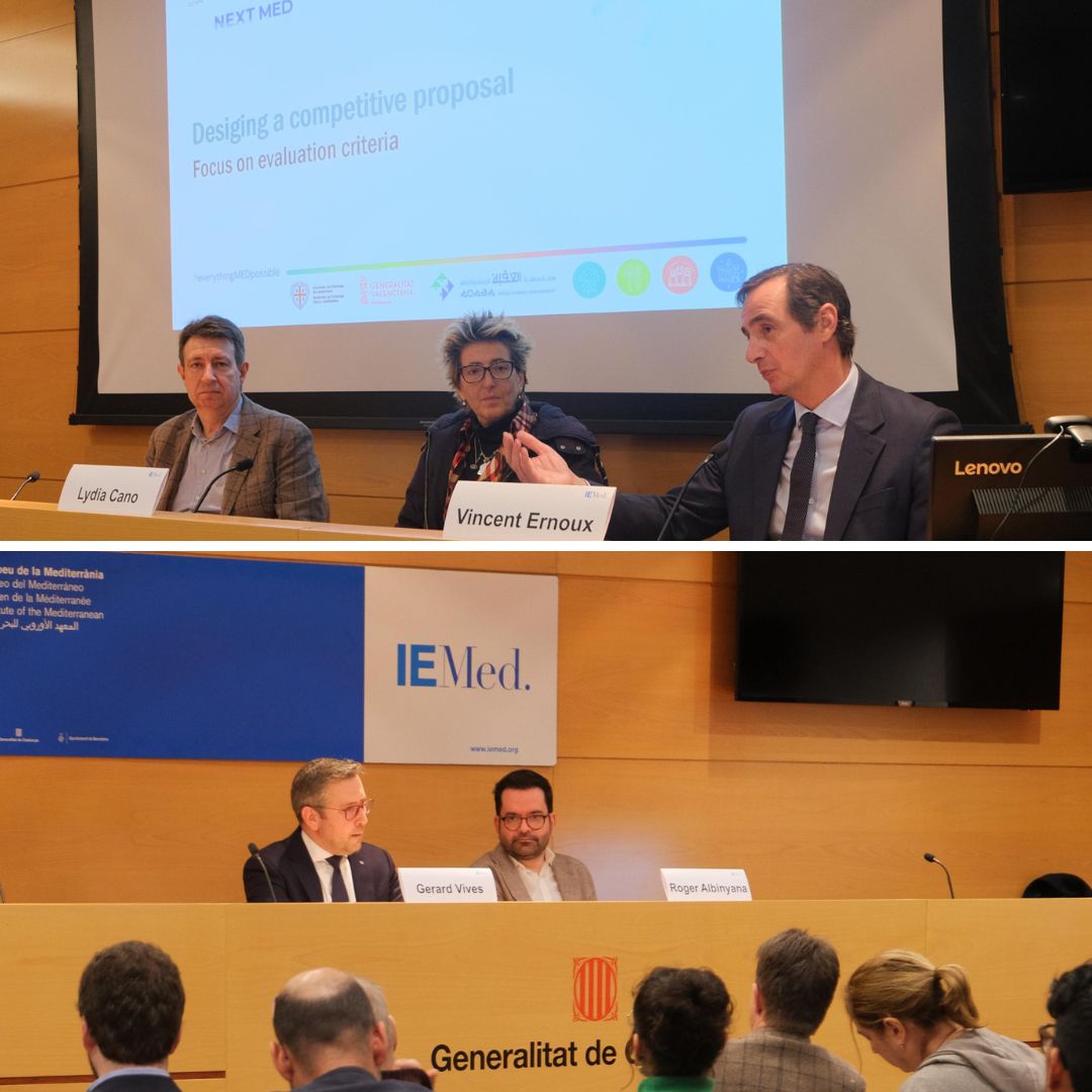 ascameorg's tweet photo. 📍 #ASCAMEprojects I Yesterday, ASCAME attended the technical session about the 2nd Call of @interregnextmed on Green Transformation Projects, organized by @IEMed_ in #Barcelona. The session counted on @RogerAlbinyana, @GerardB15, @ernoux_vincent, @AlbertSorrosal, and Lydia Cano. https://t.co/Qsw5WdUKj2