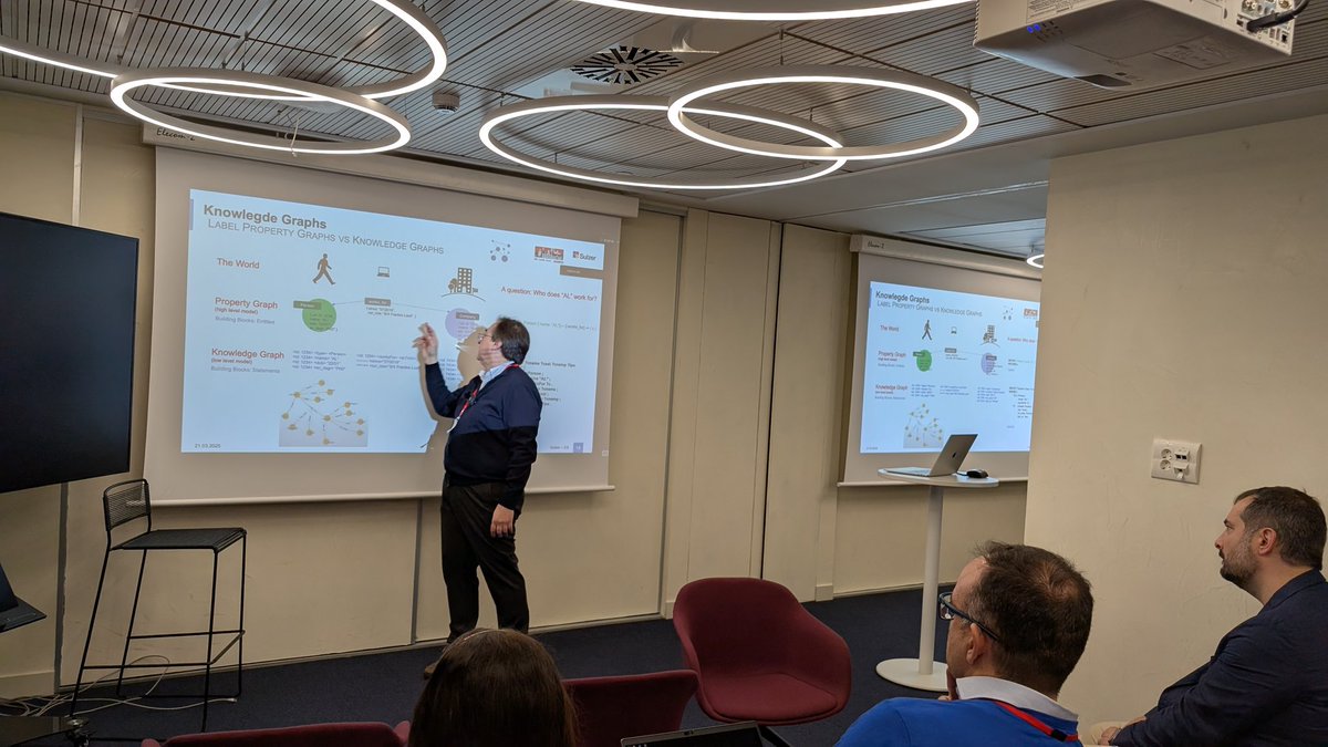 l_salva's tweet photo. Antonio Leites explaining #SAP  Knowledge Graphs as a powerful framework for representing complex relationships within data
#SITMAD https://t.co/6yvoLQ5OMZ