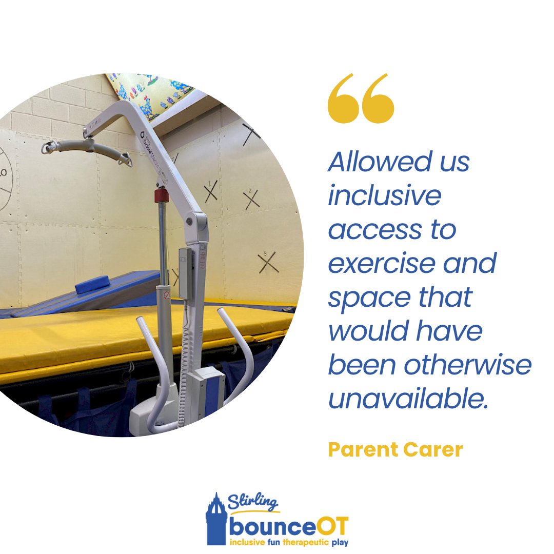 bounceOT - rebound therapy & OT (@bounceot) on Twitter photo We love to hear your feedback! Hereās a nice message from one of our families <a href="/bounceotstirlin/">Bounce OT Stirling</a> -
"Allowed us inclusive access to exercise and space that would have been otherwise unavailable"
#reboundtherapy We love to hear your feedback! Hereās a nice message from one of our families <a href="/bounceotstirlin/">Bounce OT Stirling</a> -
"Allowed us inclusive access to exercise and space that would have been otherwise unavailable"
#reboundtherapy